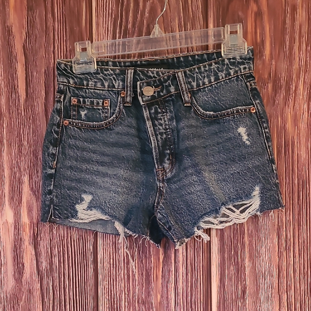 Aeropostale Blue Distressed Jean Shorts